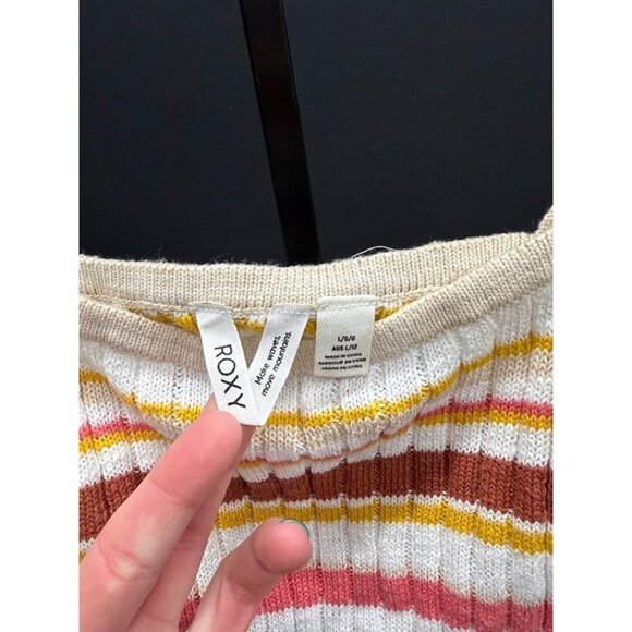 Roxy Striped Ribbed Sweater Tank - Picture 3 of 5
